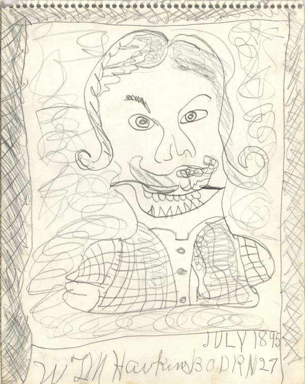 Man with Moustache Graphite on paper 14 x 11 in. (35.6 x 27.9 cm) (WH 442)