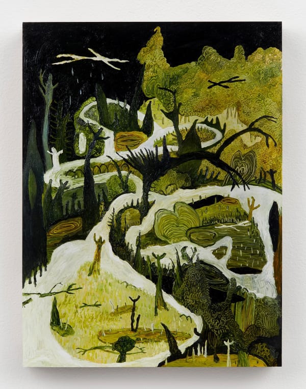 Time will break the world, 2022 Oil on wood panel 40 x 30 in. (101.6 x 76.2 cm.) (ML 39) SOLD