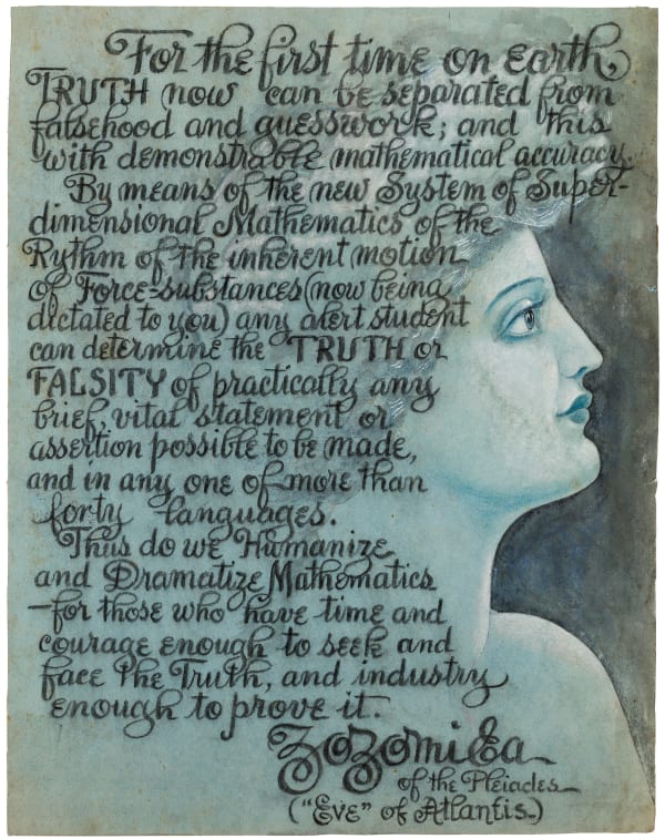 Truth Now Can Be Separated from Falsehood, ca. 1919 - 1925 Watercolor and Conté crayon on paper 12 3/4 x 10 in. (32.4 x 25.4 cm.) (GWa 21) SOLD