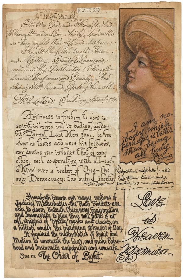 By Law Worlds Are Born, Unfold Their Life, and Disperse, ca. 1919 - 1925 Ink, pastel, crayon, and colored pencil on paper 20 x 13 in. (50.8 x 33 cm.) (GWa 25)