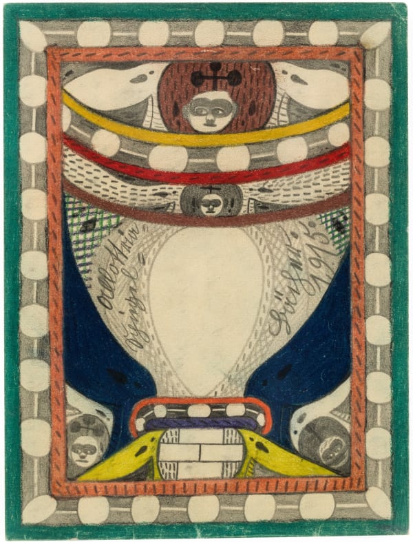 Adolf Wölfli Untitled (Goblet), ca. 1915-16 Graphite and colored pencil on paper 11 x 8 1/2 in. (27.9 x 21.6 cm.) (WO1-SvR) SOLD