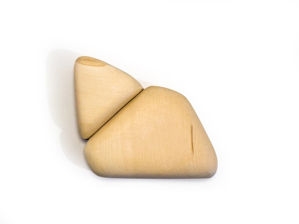 Untitled, 2022 Carved wood and stacked paper 3 3/4 x 4 1/4 x 1 1/4 in. (9.5 x 10.8 x 3.2 cm.) (KBB 16) DETAIL IMAGE