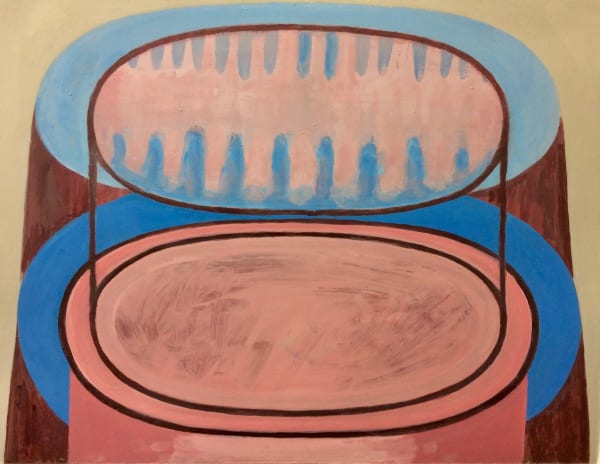 Awning, 2022 Enamel on paper 10 x 13 in. (25.4 x 33 cm.) (CHH 26)