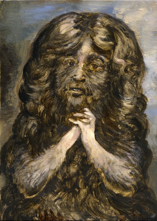 Poor John, 2022 Oil on panel 7 x 5 x 3/4 in. (17.8 x 12.7 x 1.9 cm.) (LIv 7)