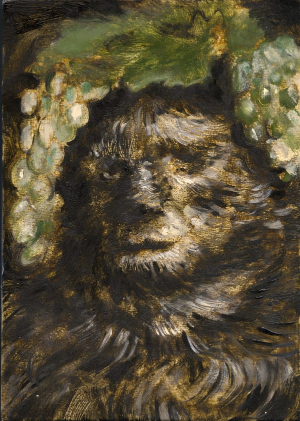 Bacchant, 2022 Oil on panel 7 x 5 x 3/4 in. (17.8 x 12.7 x 1.9 cm.) (LIv 9)