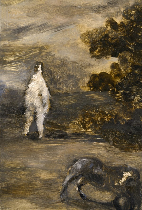 Phantom, 2022 Oil on panel 6 x 4 x 3/4 in. (15.2 x 10.2 x 1.9 cm.) (LIv 8)