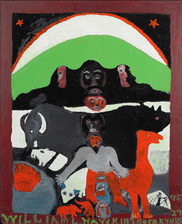 Nine Faces of Modern Man, 1984 Enamel on Masonite 39 x 32 in. (99.1 x 81.3 cm.) (WH 036)