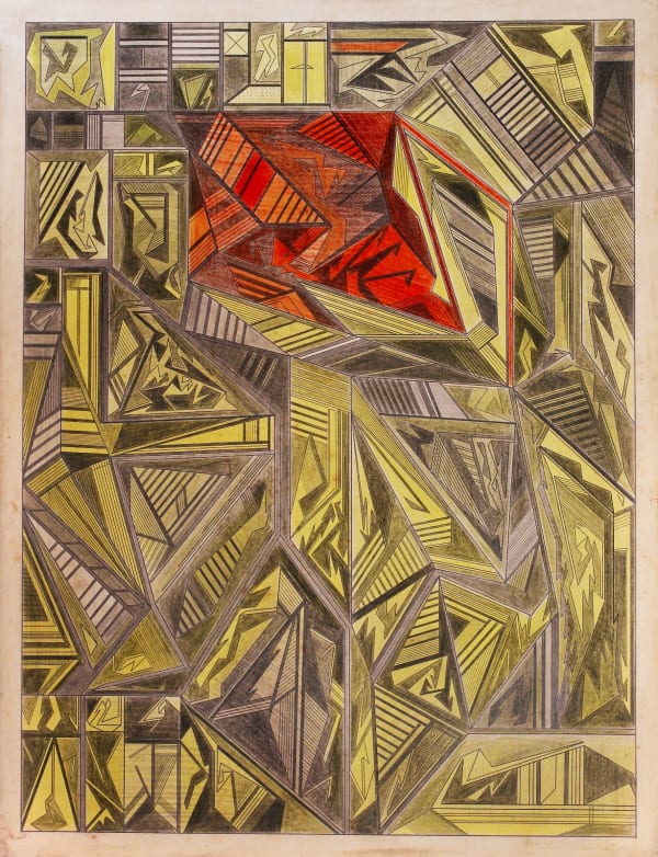 Untitled, ca. 1930-55 Colored pencil and graphite on paper 25 1/2 x 19 5/8 in. (64.8 x 49.8 cm.) (DG 12)