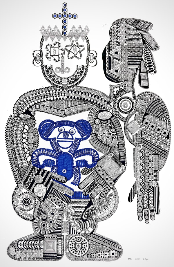 Untitled (3:19pm), 2022 Ink on paper 40 x 26 in. (101.6 x 66 cm.) (JTu16)