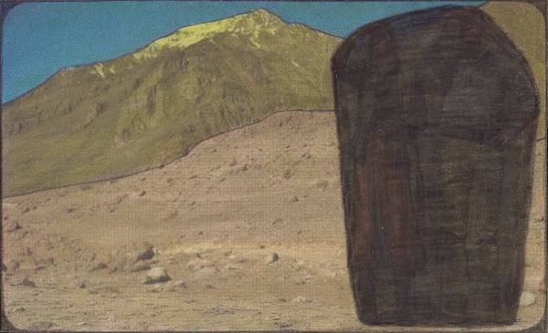 Untitled, 2020 Graphite and colored pencils on newsprint clip mounted on paper 3.5 x 5.7 in. (8.9 x 14.6 cm) (LpS 333) SOLD