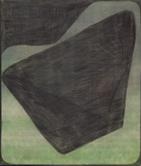 Untitled, 2020 Graphite and colored pencils on newsprint clip mounted on paper 4.3 x 3.6 in. (10.9 x 9.1 cm) (LpS 370)