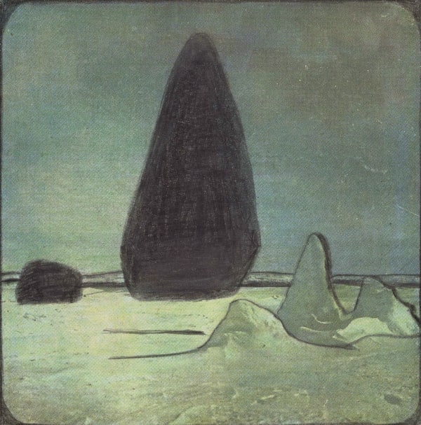 Untitled, 2021 Graphite and colored pencils on newsprint clip mounted on paper 4 x 3 7/8 in. (10 x 9.9 cm.) (LpS 397) SOLD