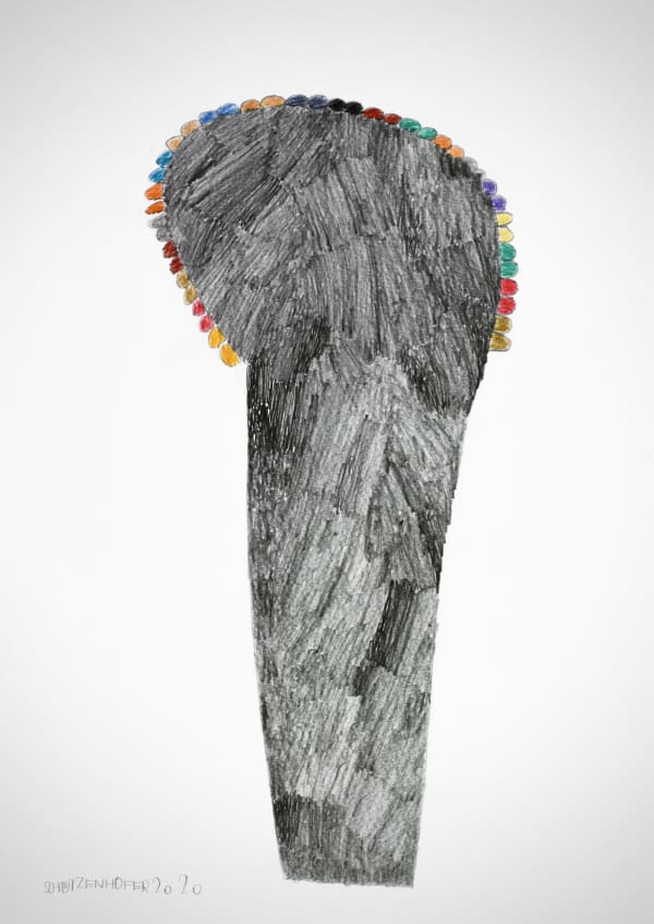 Winter Tree, 2020 Graphite and colored pencils on paper 27 1/2 x 19 5/8 in. (69.9 x 49.9 cm.) (GSG 129)