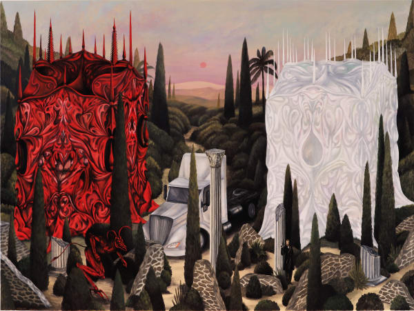 Judgement Day, 2022 Gouache on canvas 30 x 40 in. (76.2 x 101.6 cm) (Hyd 5) SOLD