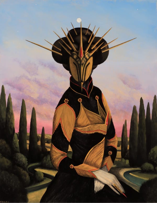 St. Visa Jupiter II, 2023 Acrylic and gouache on panel 14 x 11 in. (35.6 x 27.9 cm) (Hyd 17)