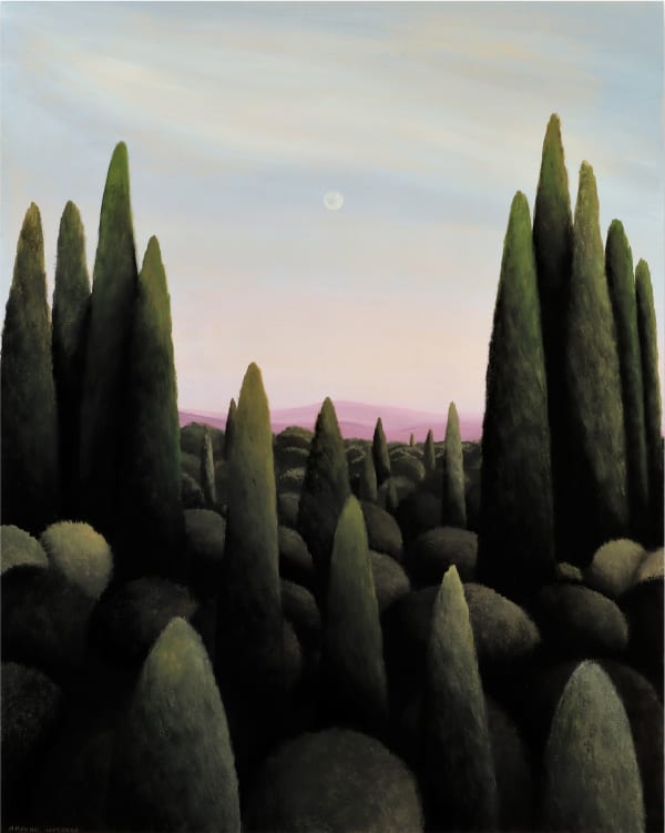 Day Moon, 2023 Gouache and acrylic on wood panel 20 x 16 in. (50.8 x 40.6 cm) (Hyd 8)