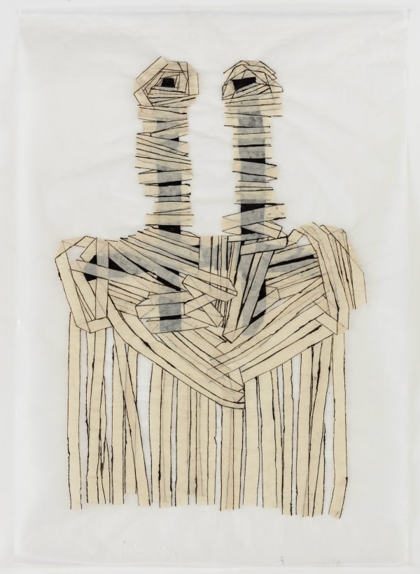 Untitled (Series 7), 2017 Collage and drawing on paper 28.5 x 19.5 in (72.4 x 49.5 cm) (LSy 28)