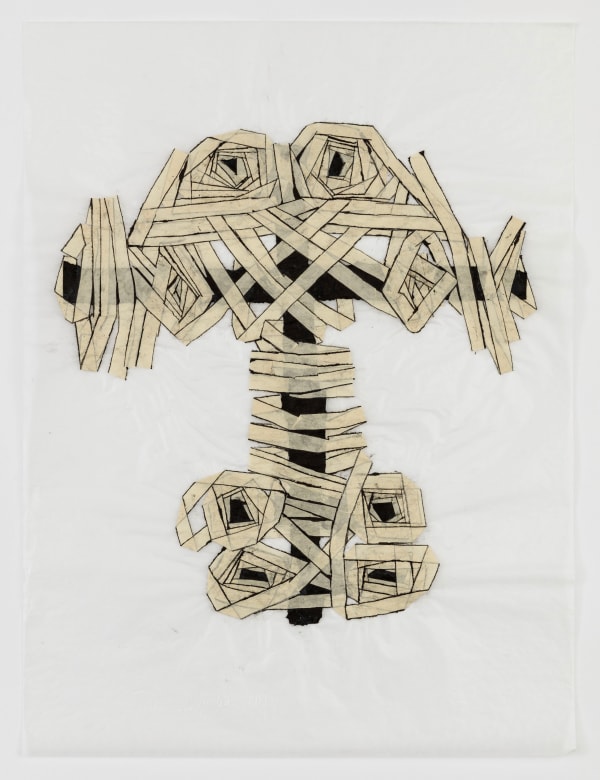 Untitled (Series 7), 2018 Collage and drawing on paper 27 x 20 in (68.6 x 50.8 cm) (LSy 37)