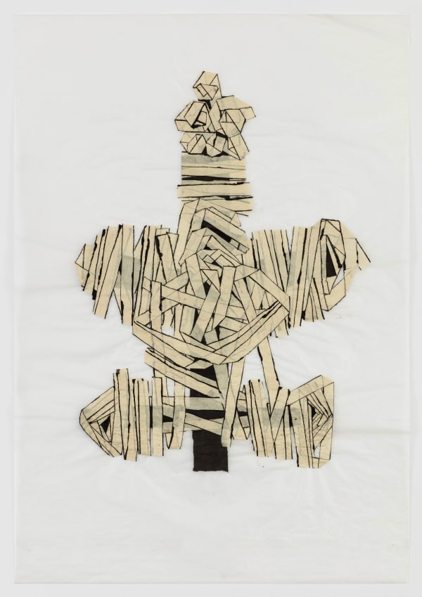 Untitled (Series 7), 2018 Collage and drawing on paper 28.5 x 19.5 in (72.4 x 49.5 cm) (LSy 42)