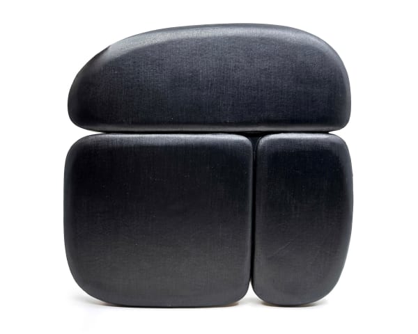 Untitled, 2022 Carved wood, paper, and graphite 11 1/2 x 11 1/2 x 1 in. (29.2 x 29.2 x 2.5 cm.) (KBB 17)