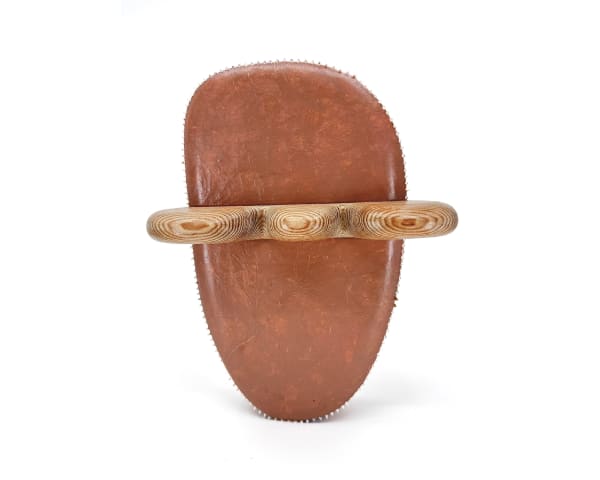 Untitled, 2023 Carved wood, paper, and acrylic 9 x 7 x 3 in. (22.9 x 17.8 x 7.6 cm) (KBB 45)