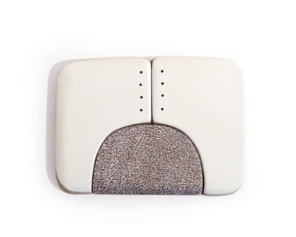 Untitled, 2022 Carved wood, paper, and acrylic 7 1/4 x 9 3/4 x 1 in. (18.4 x 24.8 x 2.5 cm) (KBB 22)