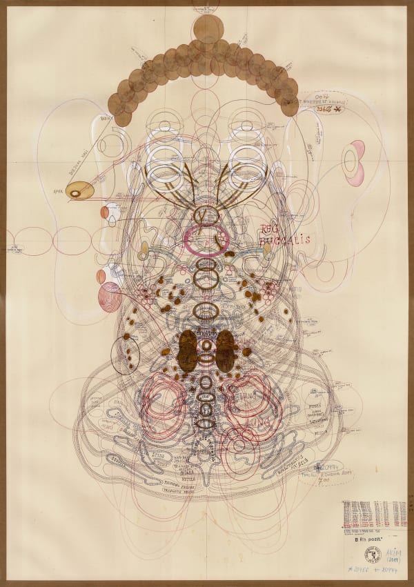 Untitled, 2017 India ink, acrylic, and collage on paper 39 3/8 x 27 1/2 in. (100 x 70 cm) (LPln 3)