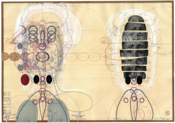 Untitled, 2020 India ink, acrylic, and collage on paper 27 1/2 x 39 3/8 in. (70 x 100 cm) (LPln 5)