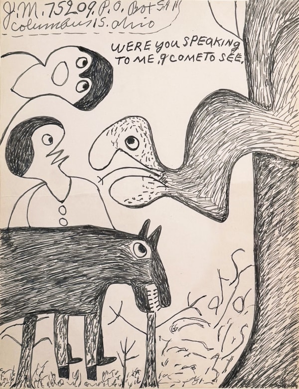 Were you speaking to me, ca. 1945-47 Ink on paper 8 1/2 x 11 in. (21.6 x 27.9 cm) (JMS 42)
