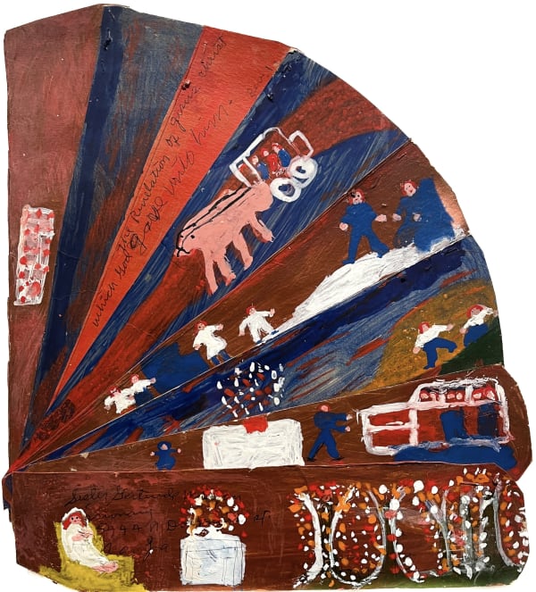 The Revelations of Jesus Fan, 1971 Acrylic on cardboard 14 x 12 1/2 in. (35.6 x 31.8 cm) (SGM01) - SIDE A