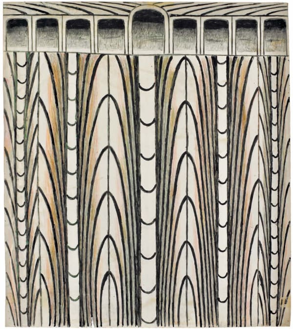Untitled (Abstraction with Arches), ca. 1960 - 63 Gouache, colored pencil, and graphite on paper 22 1/2 x 20 in. (57.1 x 50.8 cm) (MR 018)