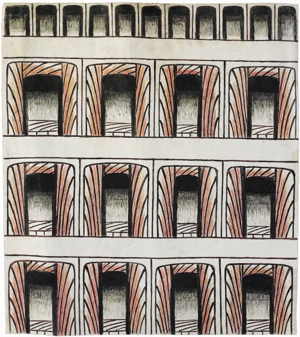 Untitled (Arches), ca. 1960 - 63 Gouache, colored pencil, and graphite on paper 22 1/2 x 20 in. (57.1 x 50.8 cm) (MR 071)