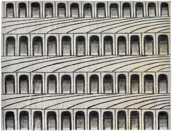 Untitled (Arches), ca. 1960 - 63 Gouache and graphite on pieced paper 16.5 x 21.5 in. (41.9 x 54.6 cm) (MR 003)