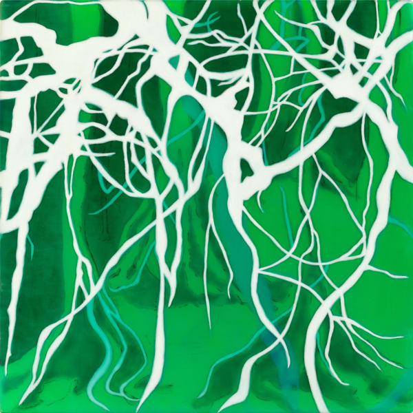 My Grandfather's Trees, 2023 Acrylic on panel 12 x 12 in (30.5 x 30.5 cm) (HS 80)