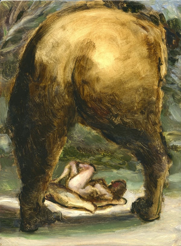 Lisa Ivory Pick Up, 2022 Oil on panel 8 x 6 x 3/4 in. (20.3 x 15.2 x 1.9 cm) (LIv 17)