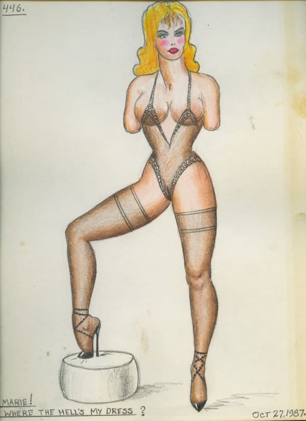 Marie! Where the Hell's my Dress?, 1987 Graphite and colored pencil on paper 12 x 9 in. (30.5 x 22.9 cm) (ArU 462)