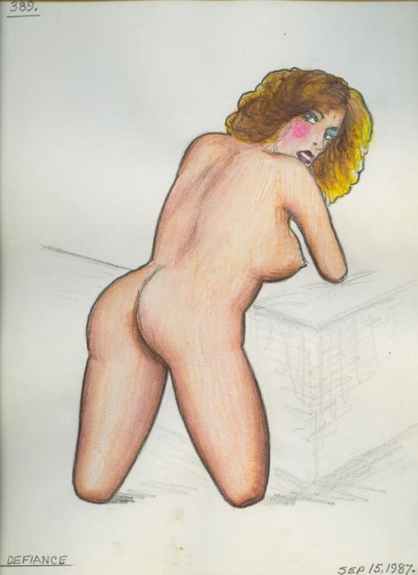 Defiance, 1987 Graphite and colored pencil on paper 12 x 9 in. (30.5 x 22.9 cm) (ArU 463)