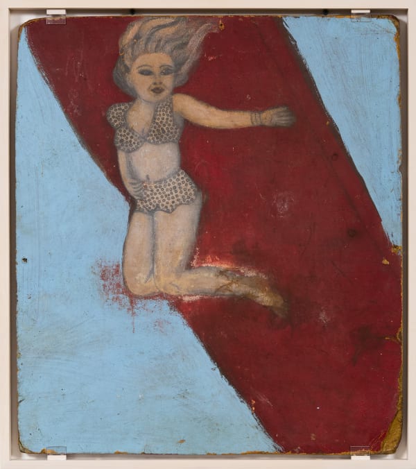 Ernest Schelling (By Golly) Pinup (Double-Sided), ca. 1950 Enamel and mixed media on fiberboard 19 3/4 x 19 3/4 in. (50.2 x 50.2 cm) (BG 1) - RECTO