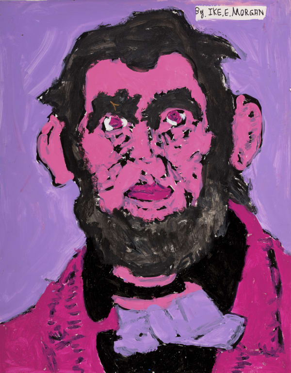 Abraham Lincoln, 2022 Acrylic on paper 24 x 20 in. (61 x 50.8 cm) (IEM 1)
