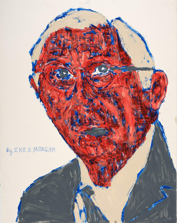 Dwight D. Eisenhower, 2018 Acrylic on poster board 28 x 22 in. (71.1 x 55.9 cm) (IEM 7)