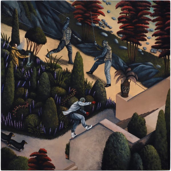 Bong Rippers Paradise 12 x 12 x 2 in. (30.5 x 30.5 x 5.1 cm) (Hyd 37) SOLD