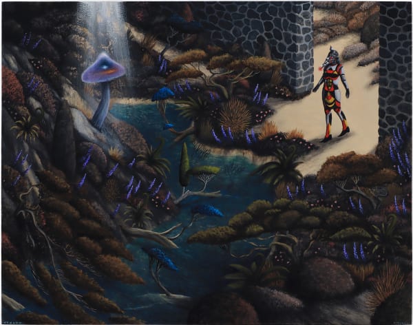 Mushroom Hunter, 2024 11 x 14 x 2 in. (27.9 x 35.6 x 5.1 cm) (Hyd 43) SOLD