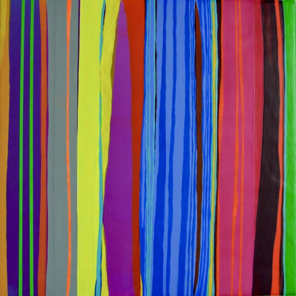 STRIPES, 2016 Acrylic on wood panel 12 x 12 in 30.5 x 30.5 cm HS 44
