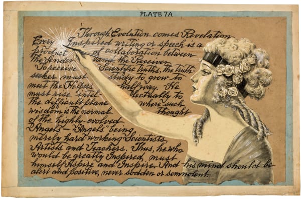 “Through Evolution Comes Revelation”, ca. 1919 - 1925 Ink, gouache, and watercolor on paper 11 x 17 1/4 in. (27.9 x 43.8 cm.) (GWa 13)