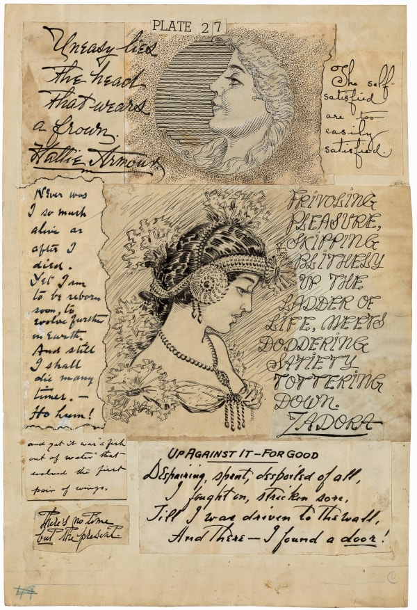 “Never Was I So Much Alive as after I Died”, ca. 1919 - 1925 Ink and gouache on paper 15 x 10 in. (38.1 x 25.4 cm.) (GWa 28)