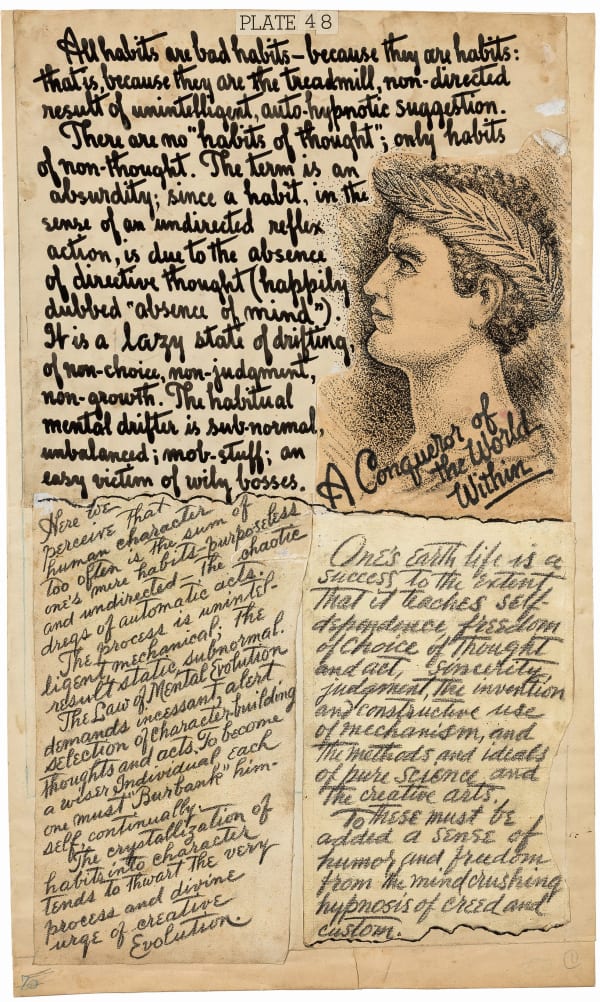 "A Conqueror of the World Within”, ca. 1919 - 1925 Ink, graphite, and watercolor on paper 17 x 10 1/2 in. (43.2 x 26.7 cm.) (GWa 7)
