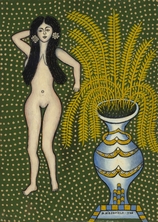 Nude with Vase, 1946 Oil on canvas 21 x 15 in. (53.3 x 38.1 cm) (MHF 1) NFS