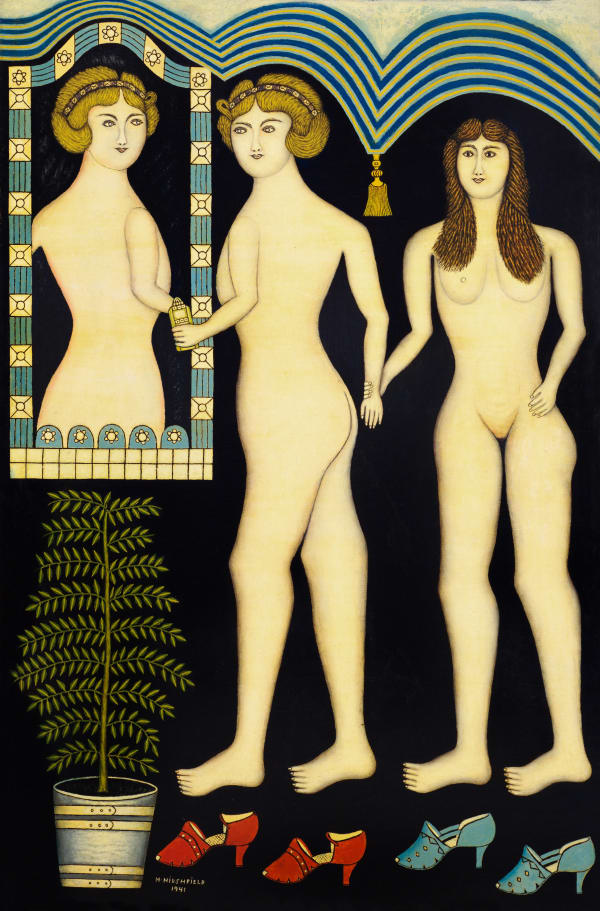 "Inseparable Friends," 1941 Oil on canvas 60 1/8 x 40 1/8 in. (152.7 x 101.9 cm) Collection of the Museum of Modern Art, New York