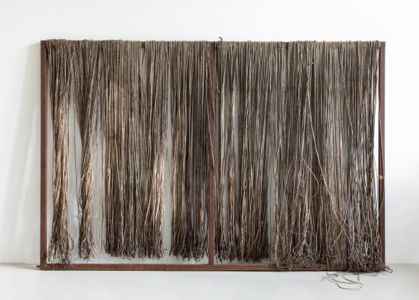 Toni Ross Time and Again I, 2021 Hemp twine, steel armature 52 1/8 x 78 1/2 x 1 1/4 in. (TR 210)
