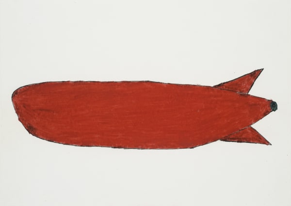Rocket, 1971 Colored pencil and graphite on paper 8.25 x 11.5 in. (21 x 29.2 cm.) (JH 8) [Private Collection]